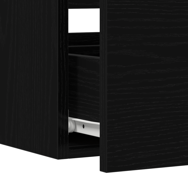 Casa si Gradina - Mobilier - Seturi de mobilier - Seturi baie - Set mobilier de baie, 2 Piese, stejar negru, lemn prelucrat - Infinity.ro