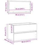 Casa si Gradina - Mobilier - Seturi de mobilier - Seturi baie - Set mobilier de baie, 2 Piese, stejar negru, lemn prelucrat - Infinity.ro