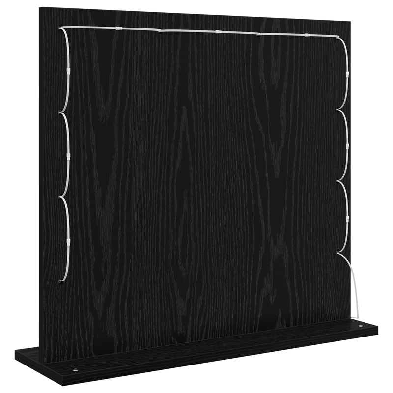 Casa si Gradina - Decoratiuni - Oglinzi - Oglinda de toaleta cu lumini LED Stejar Negru 60x55x18 cm - Infinity.ro