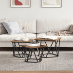 Casa si Gradina - Mobilier - Mese si birouri - Masute de cafea - Mese Laterale 3 pcs Stejar Fumat Din Lemn Compus - Infinity.ro