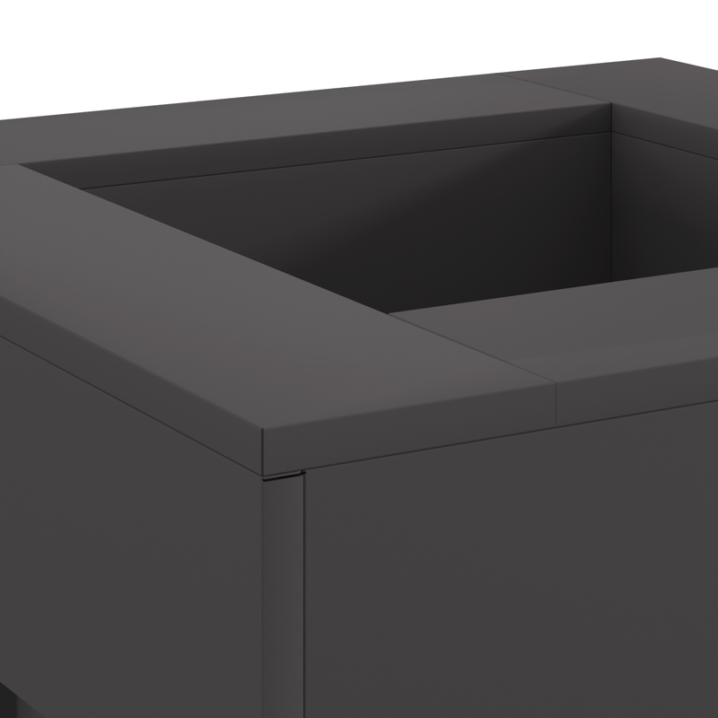 Casa si Gradina - Termice - Sobe, Seminee si accesorii - Seminee - Vatra de foc, patrata, negru, 60x60x30 cm, otel - Infinity.ro
