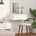 Casa si Gradina - Mobilier - Comode si corpuri - Masute de toaleta - Masa de toaleta suspendata cu LED, alb - Infinity.ro