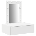 Casa si Gradina - Mobilier - Comode si corpuri - Masute de toaleta - Masa de toaleta suspendata cu LED, alb - Infinity.ro