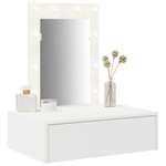 Casa si Gradina - Mobilier - Comode si corpuri - Masute de toaleta - Masa de toaleta suspendata cu LED, alb - Infinity.ro