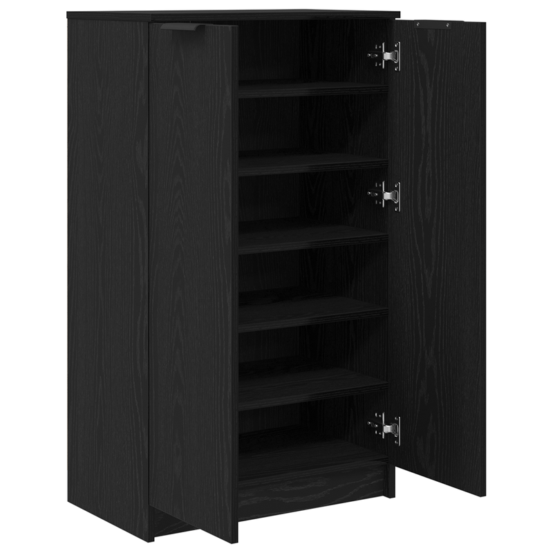 Casa si Gradina - Mobilier - Dulapuri si sifoniere - Dulapuri - Dulap pentru incaltaminte  Negru Stejar 59x35x100 cm din lemn - Infinity.ro