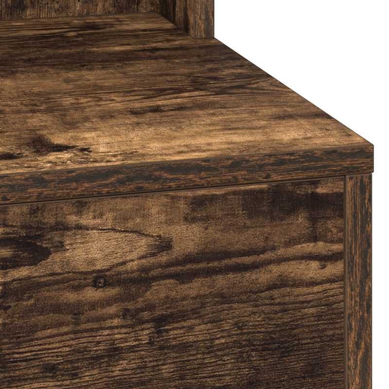 Casa si Gradina - Mobilier - Comode si corpuri - Masute de toaleta - Masa de cosmetica cu lumini LED, stejar fumuriu, 100x41x135 cm - Infinity.ro