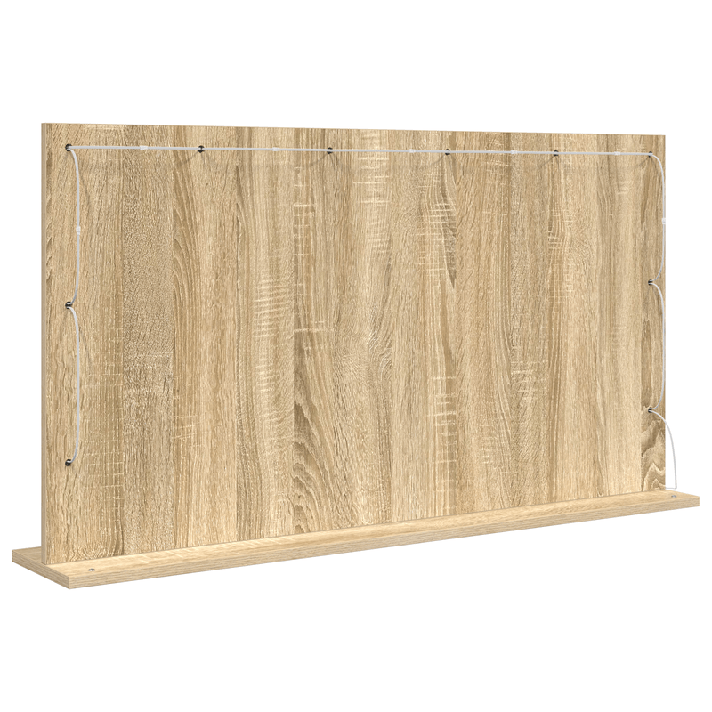 Casa si Gradina - Decoratiuni - Oglinzi - Oglinda de Toaleta Sonoma Oak MDF, Sticla 100 x 55 x 18 cm - Infinity.ro