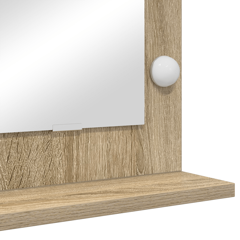 Casa si Gradina - Decoratiuni - Oglinzi - Oglinda de Toaleta Sonoma Oak MDF, Sticla 100 x 55 x 18 cm - Infinity.ro