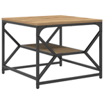 Casa si Gradina - Mobilier - Mese si birouri - Masute de cafea - Masa de cafea  cu raft Oakh Artisan 51x50x40 cm din lemn prelucrat - Infinity.ro