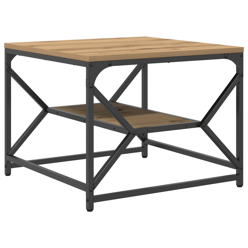 Casa si Gradina - Mobilier - Mese si birouri - Masute de cafea - Masa de cafea  cu raft Oakh Artisan 51x50x40 cm din lemn prelucrat - Infinity.ro