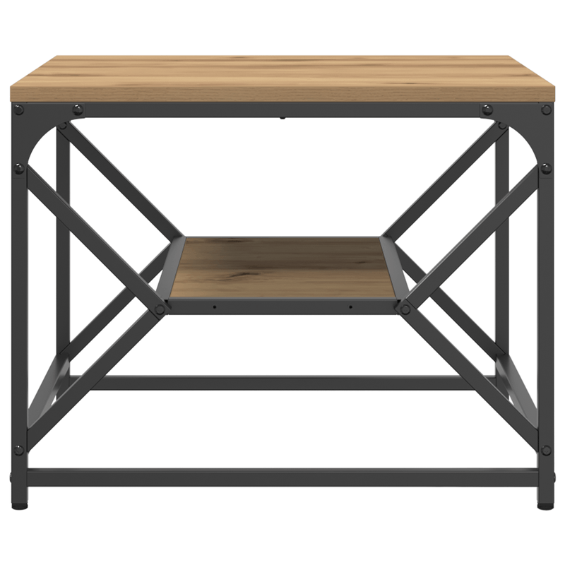 Casa si Gradina - Mobilier - Mese si birouri - Masute de cafea - Masa de cafea  cu raft Oakh Artisan 51x50x40 cm din lemn prelucrat - Infinity.ro