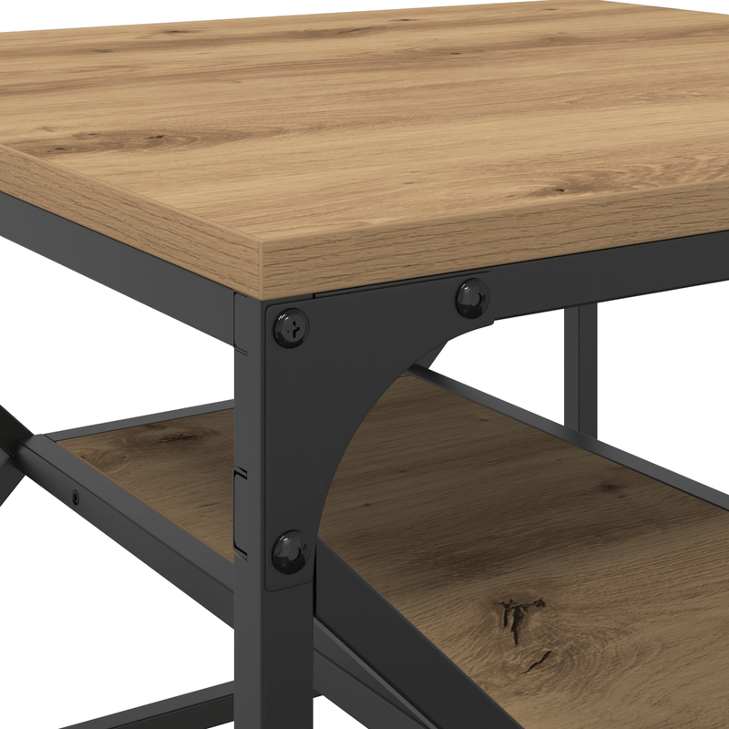 Casa si Gradina - Mobilier - Mese si birouri - Masute de cafea - Masa de cafea  cu raft Oakh Artisan 51x50x40 cm din lemn prelucrat - Infinity.ro