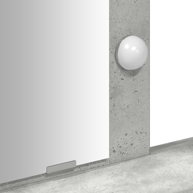 Casa si Gradina - Mobilier - Comode si corpuri - Masute de toaleta - Masa de cosmetica cu LED, gri beton, 79x41x140 cm - Infinity.ro