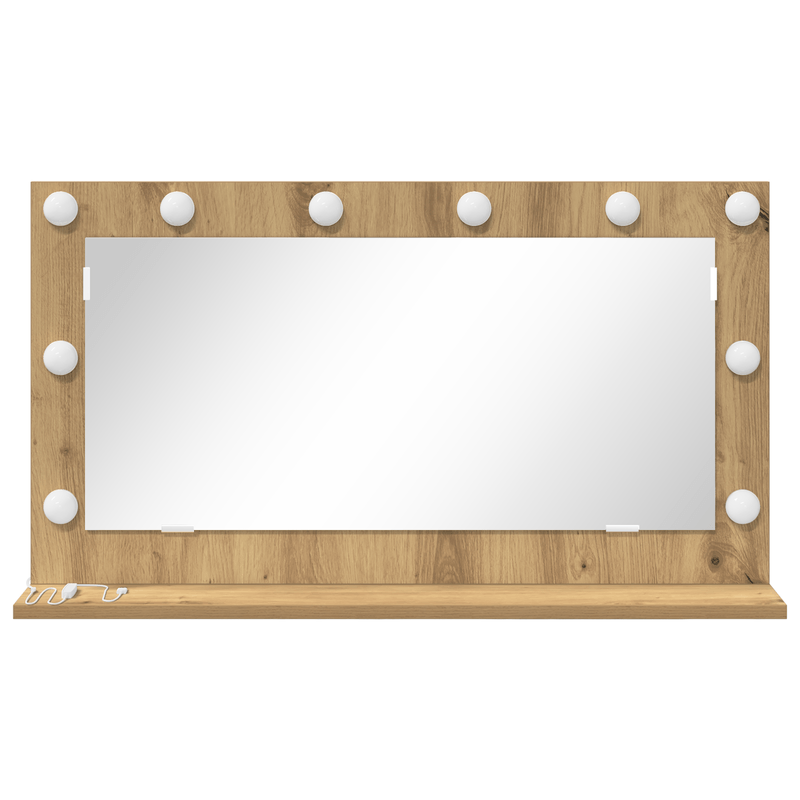 Casa si Gradina - Decoratiuni - Oglinzi - Oglinda de toaleta Stejar artisanal Placa de particule - Infinity.ro