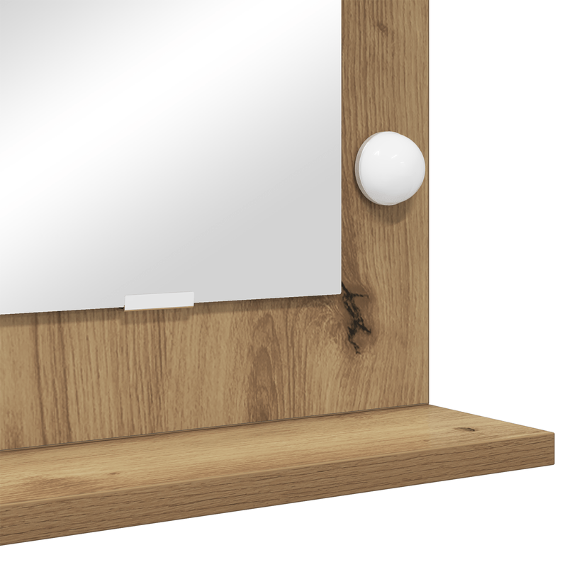 Casa si Gradina - Decoratiuni - Oglinzi - Oglinda de toaleta Stejar artisanal Placa de particule - Infinity.ro