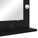 Casa si Gradina - Decoratiuni - Oglinzi - Oglinda cu LED-uri Negru Stejar 70x50x18 cm - Infinity.ro