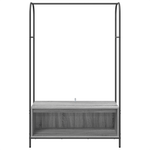 Casa si Gradina - Mobilier - Organizare si depozitare - Cuiere - Rack haine cu rafturi gri sonoma 100x44x160 cm - Infinity.ro