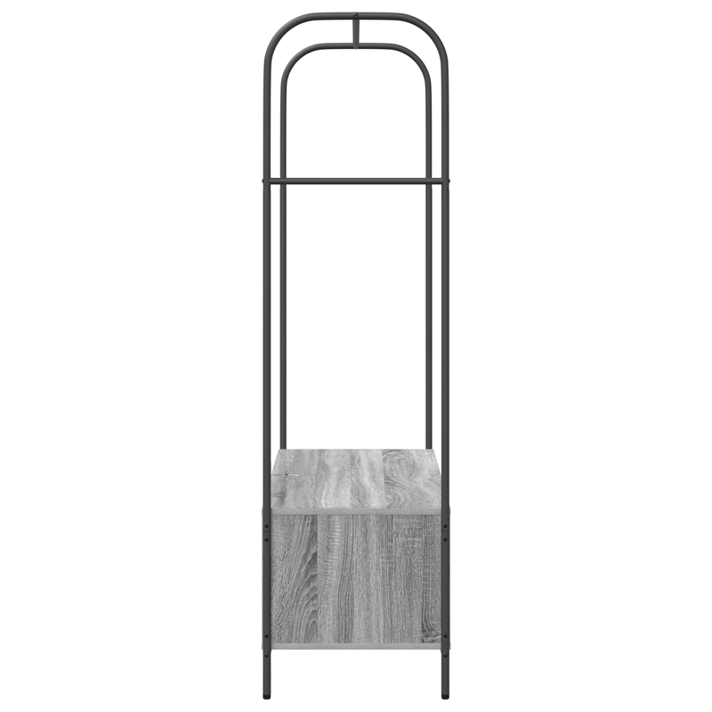 Casa si Gradina - Mobilier - Organizare si depozitare - Cuiere - Rack haine cu rafturi gri sonoma 100x44x160 cm - Infinity.ro