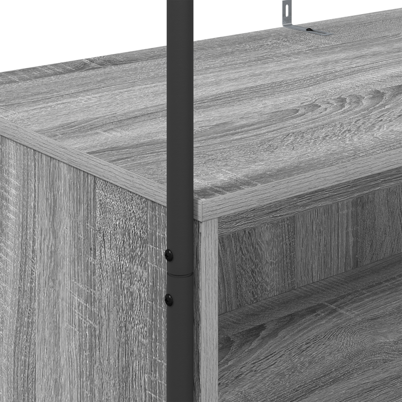 Casa si Gradina - Mobilier - Organizare si depozitare - Cuiere - Rack haine cu rafturi gri sonoma 100x44x160 cm - Infinity.ro
