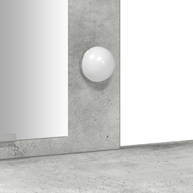 Casa si Gradina - Mobilier - Comode si corpuri - Masute de toaleta - Masa de toaleta cu LED, gri beton, 102x33x135 cm - Infinity.ro