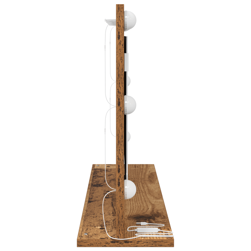 Casa si Gradina - Decoratiuni - Oglinzi - Oglinda de toaleta Lemn vechi Lemn, Sticla 80 x 45 x 18 cm - Infinity.ro