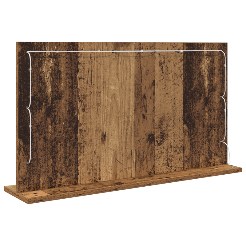 Casa si Gradina - Decoratiuni - Oglinzi - Oglinda de toaleta Lemn vechi Lemn, Sticla 80 x 45 x 18 cm - Infinity.ro