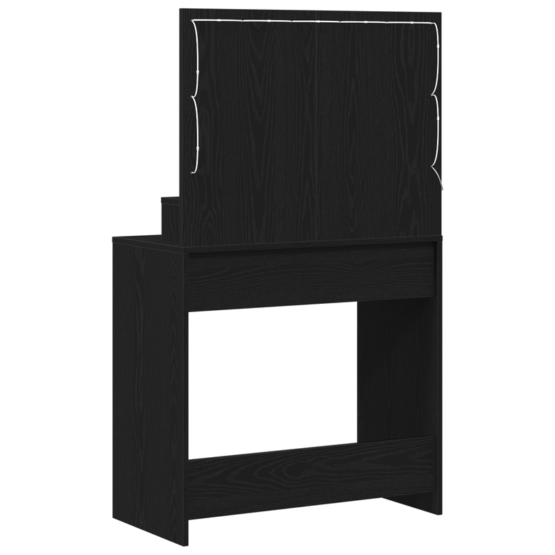 Casa si Gradina - Mobilier - Comode si corpuri - Masute de toaleta - Masa de toaleta cu lumini LED, stejar negru, 79x41x135 cm - Infinity.ro