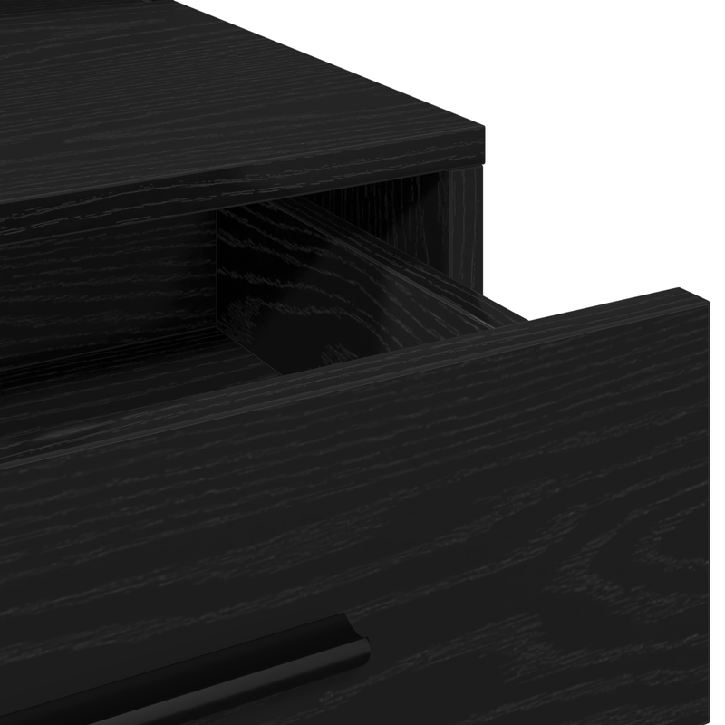 Casa si Gradina - Mobilier - Comode si corpuri - Masute de toaleta - Masa de toaleta cu lumini LED, stejar negru, 79x41x135 cm - Infinity.ro