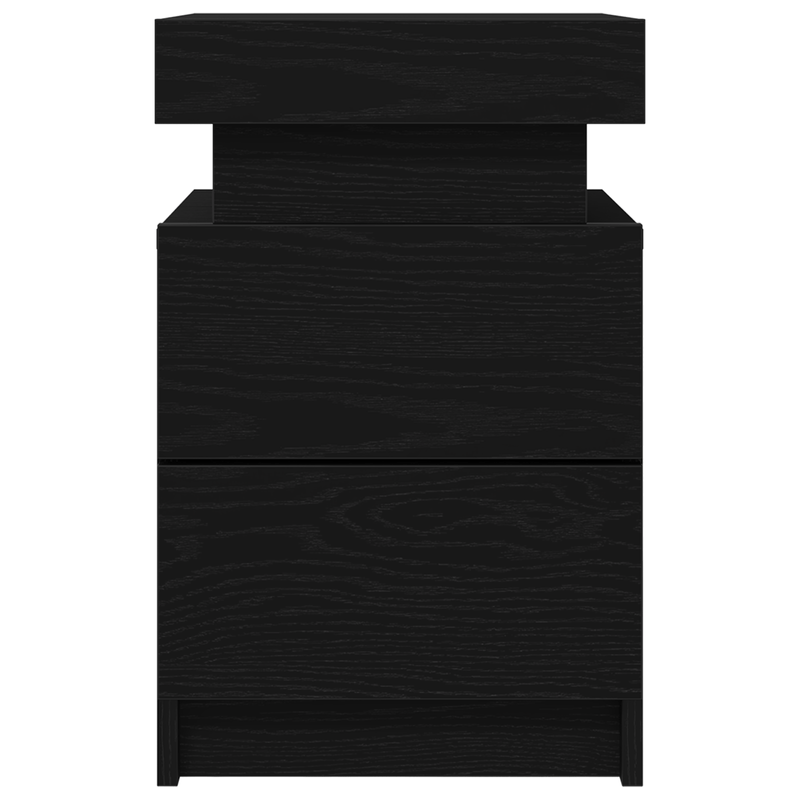 Casa si Gradina - Mobilier - Comode si corpuri - Noptiere - Noptiera cu lumini LED, stejar negru, 35x39x55 cm - Infinity.ro