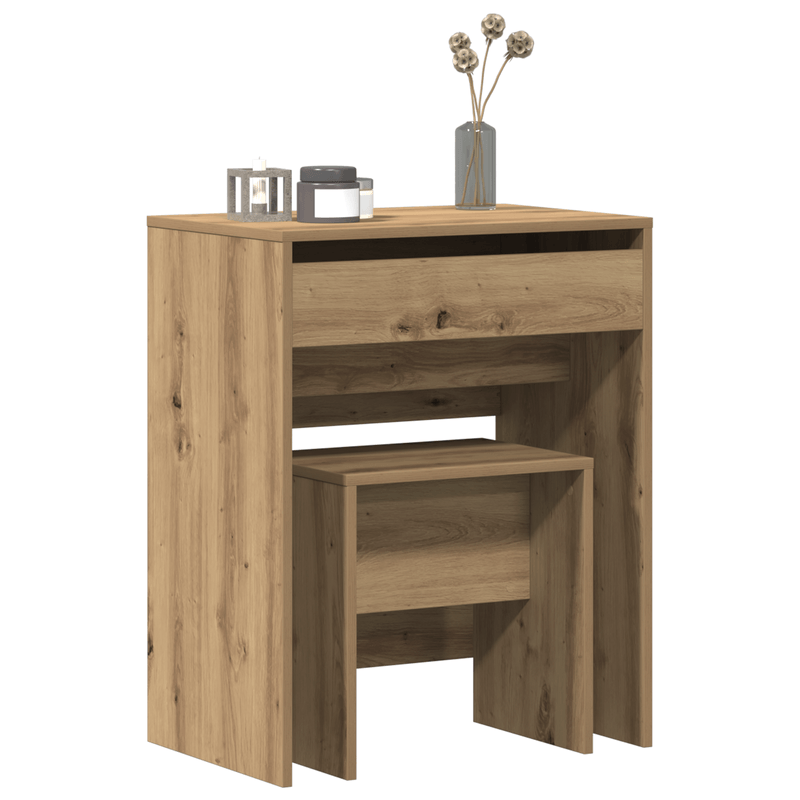 Casa si Gradina - Mobilier - Comode si corpuri - Masute de toaleta - Masa de toaleta cu oglinda, stejar artizanal, lemn prelucrat - Infinity.ro