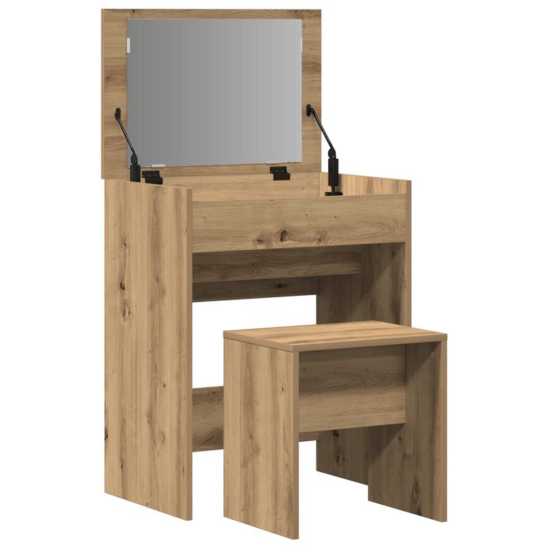 Casa si Gradina - Mobilier - Comode si corpuri - Masute de toaleta - Masa de toaleta cu oglinda, stejar artizanal, lemn prelucrat - Infinity.ro
