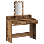 Casa si Gradina - Mobilier - Comode si corpuri - Masute de toaleta - Masa de toaleta cu LED, lemn vintage, 100x41x140 cm - Infinity.ro