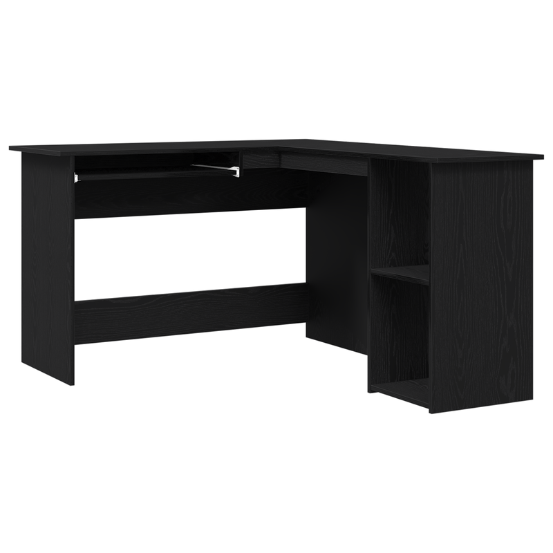 Casa si Gradina - Mobilier - Mese si birouri - Birouri - Birou  Negru Stejar 120x140x75 cm din lemn - Infinity.ro