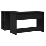 Casa si Gradina - Mobilier - Mese si birouri - Birouri - Birou  Negru Stejar 120x140x75 cm din lemn - Infinity.ro