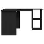 Casa si Gradina - Mobilier - Mese si birouri - Birouri - Birou  Negru Stejar 120x140x75 cm din lemn - Infinity.ro