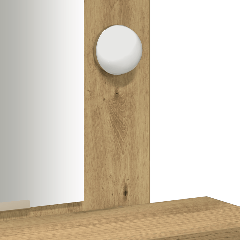 Casa si Gradina - Mobilier - Comode si corpuri - Masute de toaleta - Masa de toaleta cu LED, stejar artizanal, 50x41x140 cm - Infinity.ro