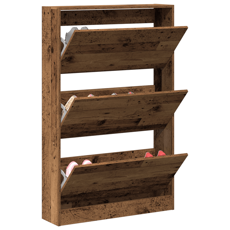 Casa si Gradina - Mobilier - Organizare si depozitare - Organizator incaltaminte - Cabinet pentru pantofi din lemn vechi 80x21x125,5 cm Lemn de inginerie - Infinity.ro