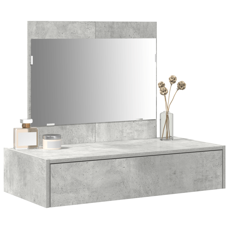 Casa si Gradina - Mobilier - Comode si corpuri - Masute de toaleta - Masa de toaleta suspendata, gri beton, 83x40x70 cm - Infinity.ro