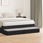 Casa si Gradina - Mobilier - Paturi si accesorii - Accesorii paturi - Sertar pentru pat Negru 135x36,5x16,5 cm din lemn - Infinity.ro