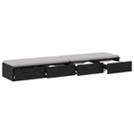 Casa si Gradina - Mobilier - Paturi si accesorii - Accesorii paturi - Sertar pentru pat Negru 135x36,5x16,5 cm din lemn - Infinity.ro
