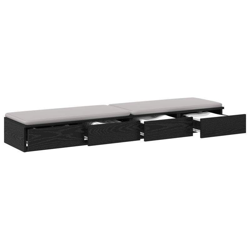 Casa si Gradina - Mobilier - Paturi si accesorii - Accesorii paturi - Sertar pentru pat Negru 135x36,5x16,5 cm din lemn - Infinity.ro