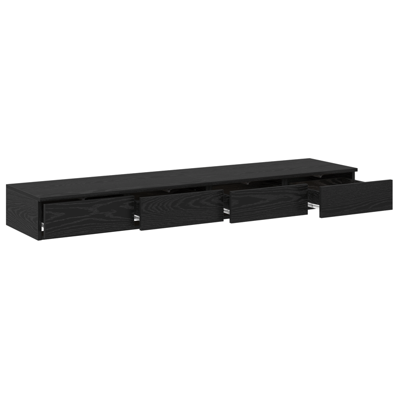 Casa si Gradina - Mobilier - Paturi si accesorii - Accesorii paturi - Sertar pentru pat Negru 135x36,5x16,5 cm din lemn - Infinity.ro