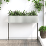 Casa si Gradina - Gradinarit si plante - Plante si ghivece - Ghivece si suporturi - Jardiniera ridicata de gradina, 100x26x82 cm, otel zincat - Infinity.ro