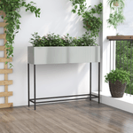 Casa si Gradina - Gradinarit si plante - Plante si ghivece - Ghivece si suporturi - Jardiniera ridicata de gradina, 100x26x82 cm, otel zincat - Infinity.ro