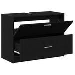 Casa si Gradina - Mobilier - Seturi de mobilier - Seturi baie - Dulap pentru chiuveta Negru Stejar 78x37x59 cm Lemn prelucrat - Infinity.ro