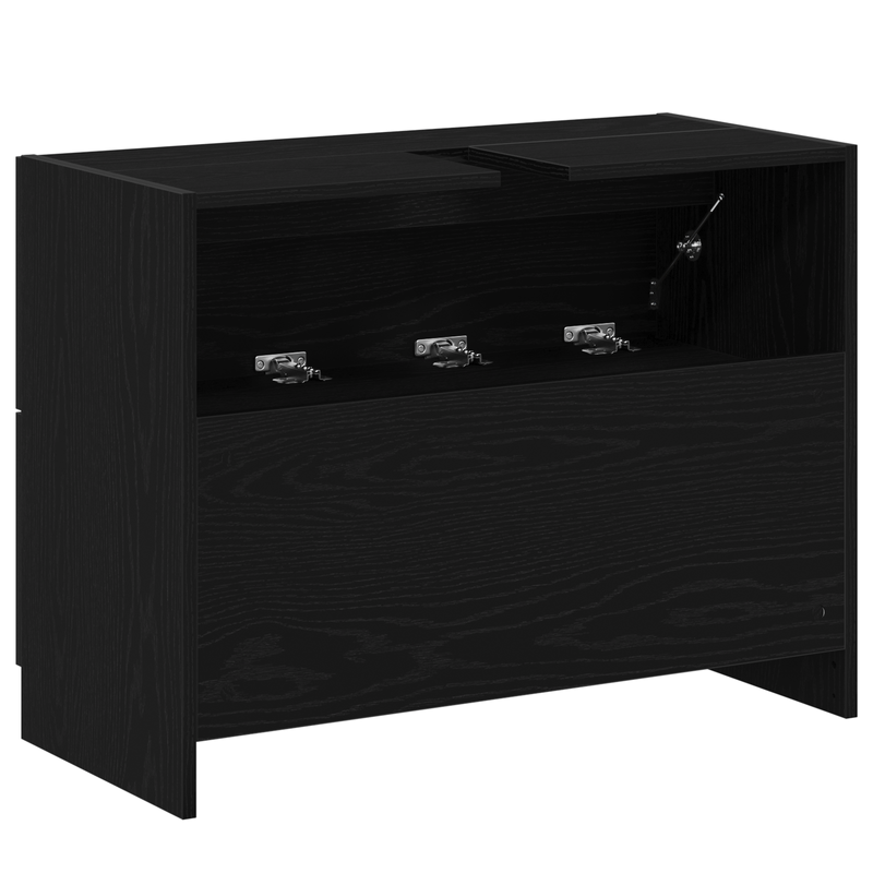 Casa si Gradina - Mobilier - Seturi de mobilier - Seturi baie - Dulap pentru chiuveta Negru Stejar 78x37x59 cm Lemn prelucrat - Infinity.ro