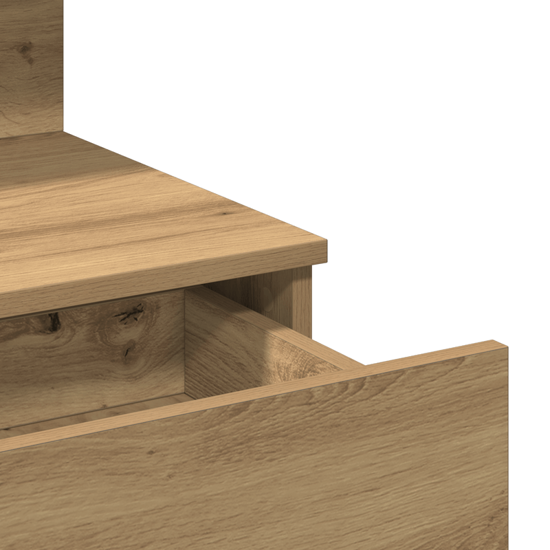 Casa si Gradina - Mobilier - Comode si corpuri - Masute de toaleta - Masa de toaleta cu LED, stejar artizanal, 100x40x130 cm - Infinity.ro