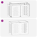 Casa si Gradina - Termice - Calorifere si accesorii - Accesorii calorifere - Husa aer conditionat, 100x50x70 cm, otel corten - Infinity.ro