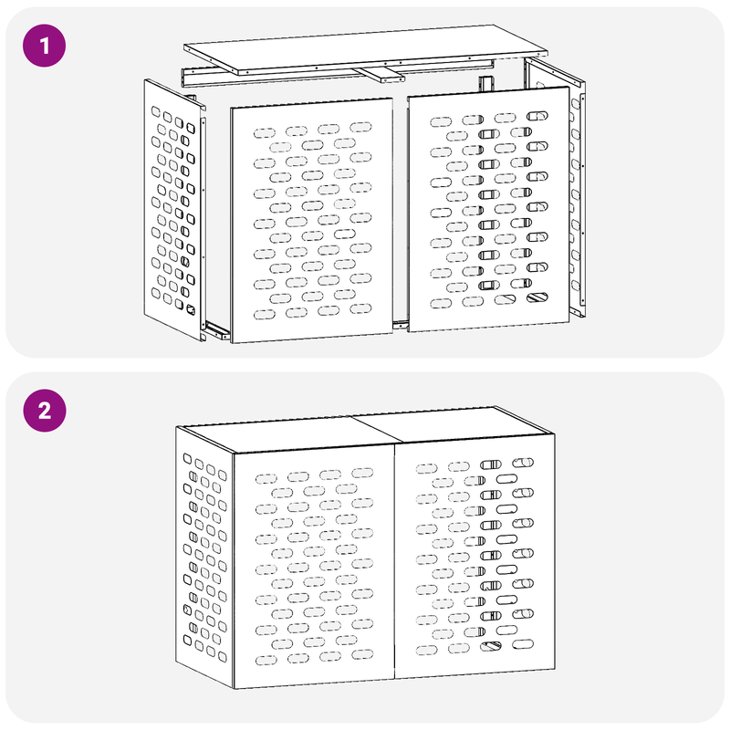 Casa si Gradina - Termice - Calorifere si accesorii - Accesorii calorifere - Husa aer conditionat, 100x50x70 cm, otel corten - Infinity.ro