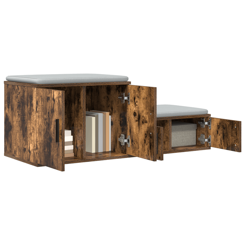 Casa si Gradina - Mobilier - Comode si corpuri - Noptiere - Dulap depozitare, stejar fumuriu, 118x41x40 cm, lemn prelucrat - Infinity.ro